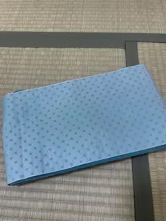 半幅帯 水色ドット 青花模様