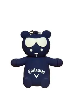 Callaway クマ型シリコンジッパーケース ネイビー 約10cm