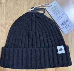 【新品未使用】adidas キッズ ニット帽 フィッシャーマンビーニー　ブラック