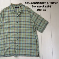 90's ROUNDTREE & YORKE box check shirt古着