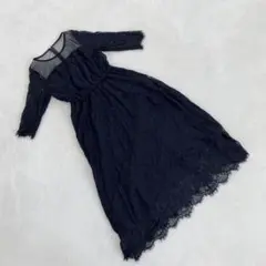 apart by lowrys ワンピース レース 結婚式 二次会 ネイビー M