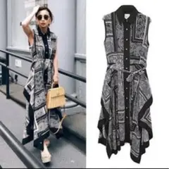 AMERI SCARF LIKE SHIRT DRESS スカーフ
