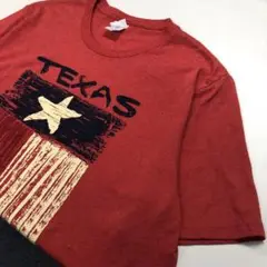 【美品】テキサス アメカジ 半袖Tシャツ 赤 メンズXL