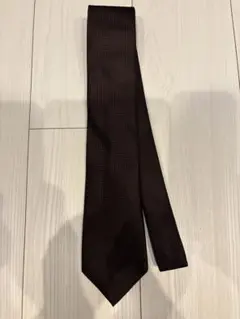 FAIRFAX ダークブラウン ソリッドネクタイ