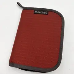 【未使用に近い】モンベル　montbell 2つ折り財布 ナイロン レッド 赤