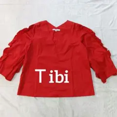 Ｔibi ティビ フリルカットソー コットン レッド 2