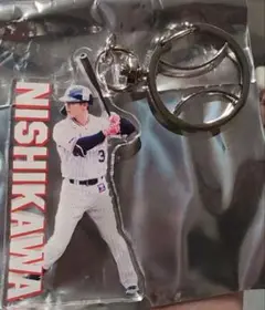 ヤクルトスワローズ　西川遥輝　アクリルキーホルダー　ボール型