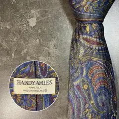 Hardy Amies イギリス製シルクネクタイ 60sヴィンテージ ブルー Hardy Amies イギリス製シルクネクタイ 60sヴィンテージ ブルー