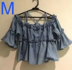 Rejoyce リジョイス　オフショルダー フリル トップス M