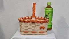 エコクラフトかご小物入れ
