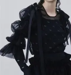 早い者勝ちHAENGNAE OMOCHI SHEER blouse ベージュ