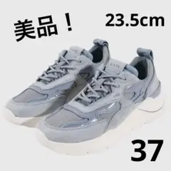 美品!D.A.T.E. デイト FUGA スニーカー フーガ ブルーグレー