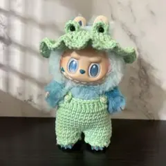 LABUBU 洋服着せ替え ハンドメイド カエル 帽子&オーバーロー（本体なし）