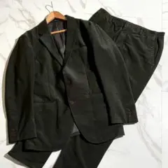 【極美品】コムサイズム コーデュロイ セットアップ Lサイズ グリーン 現行タグ