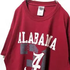 ギルダンアラバマクリムゾンタイドロールタイド Tシャツ えんじレッド赤L古着