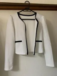 パイピング 黒×白 ジャケット