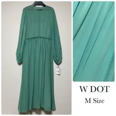 W DOT ロングスリーブシースルーワンピース