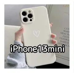 iPhone13mini iPhoneケース ホワイト ハート 手書き 白 新品
