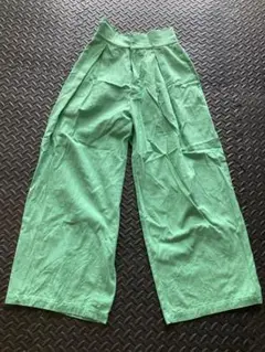 【美品】CITEN ワイドパンツ Sサイズ コットン100％ グリーン　アローズ