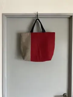 【サンプル商品】ハンドメイド　キルティングトート(リネン・ブラウン系)