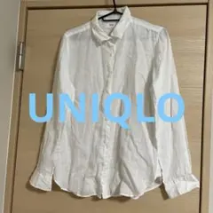 UNIQLO リネン長袖シャツ M ホワイト