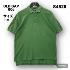 【即購入OK】00s OLD GAP 半袖ポロシャツ サイズM グリーン
