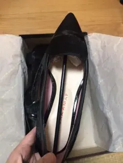 ハラコ ポインテッドパンプス 37