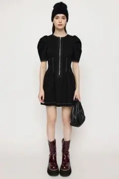 SLY FRONT ZIP ワンピース BLK ブラック 黒