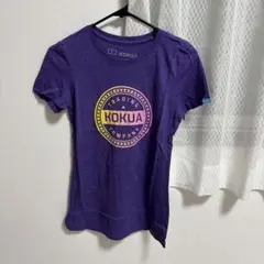 KOKUA 紫色 Tシャツ S ALOHA パープル シンプル ロゴTシャツ