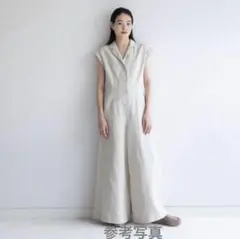 Saqui コットンリネン　ノースリーブオールインワン　コンビネゾン伊藤まさこ