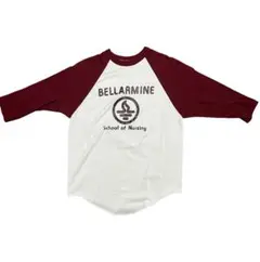 80s sportswear ラグラン Tシャツ バーガンディ