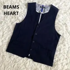 a196 BEAMS HEART ビームスハート　メンズ　ジレ　ベスト　M 黒