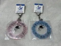 神戸 須磨シーワールド アクリル リース キーホルダー シャチ 鈴 ピンク 青