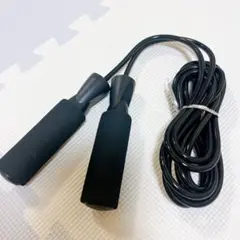 スピードなわとび ジップポーチ付 3m ブラック