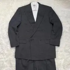 【美品】Duno デュノ　ダブルブレスト メンズ L相当 チャコールグレー