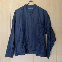 d MUJI LABO デニム　オーバーサイズスタンドカラーシャツ