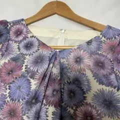 最終お値下げ　美品　スーナウーナ　パープルお花模様が素敵なワンピース