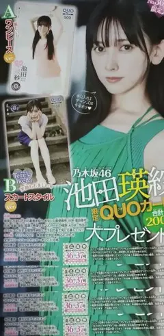 週刊少年チャンピオン 最新号　池田瑛紗 クオカ プレゼント 応募券4枚