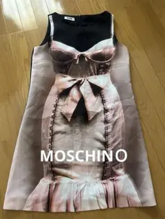 モスキーノ♡レア♡リボンワンピース付き光沢ワンピース