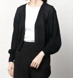 UNITED ARROWS アイスコットン 5G カーディガン ブラック 美品✨