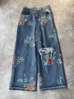 BED J.W. FORD Flower Pattern Denim 24aw