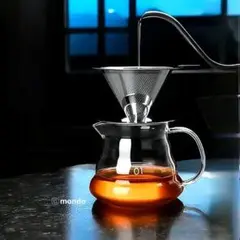 ステンレス製コーヒードリッパー　ペーパーレス　コーヒーフィルター