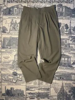 70s~90s poly×rayon 3tuck スラックス