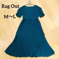 美品 プリーツ シフォン 切り替え ワンピース ブラック M L