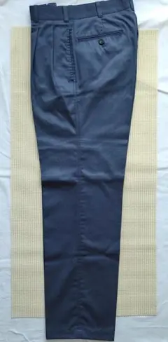 ツータック チノパンツ ウエスト73cm（青／使用感少なくめ）