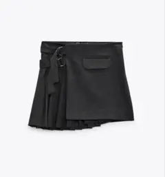 ZARA BOX PLEAT MINI SKIRT