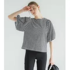 【完売品 美品】coca ボーダー パフスリーブ Tシャツ Mサイズ
