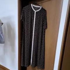 セール　リフレクト フェザープリントワンピース　2Wayブラウン