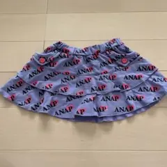 ANAP ロゴプリント フリルスカート 紫