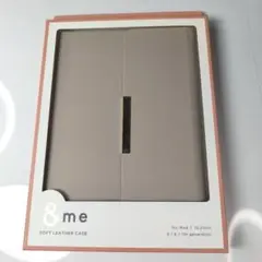 iPad 10.2インチ ソフトレザー フラップケース グレージュ ミラー053